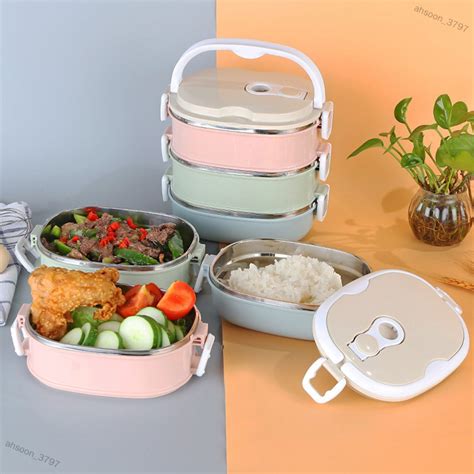 2 layer stainless steel thermal insulation lunch box|heavy duty insulated lunch box.